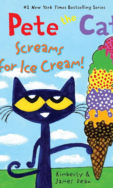 Pete the Cat screams for ice cream book cover